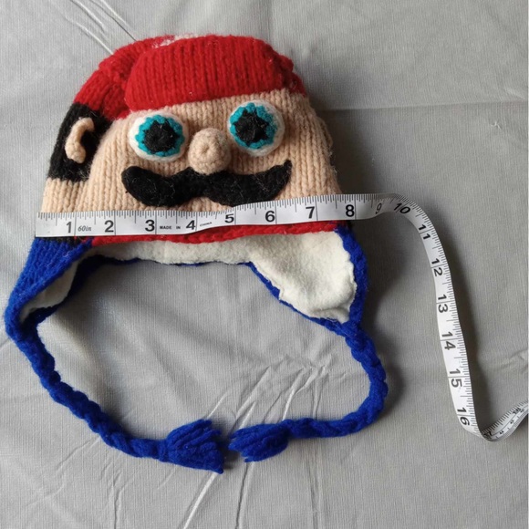 Handmade Super Mario Brothers Toddler Hat **100% Wool** - Picture 3 of 5